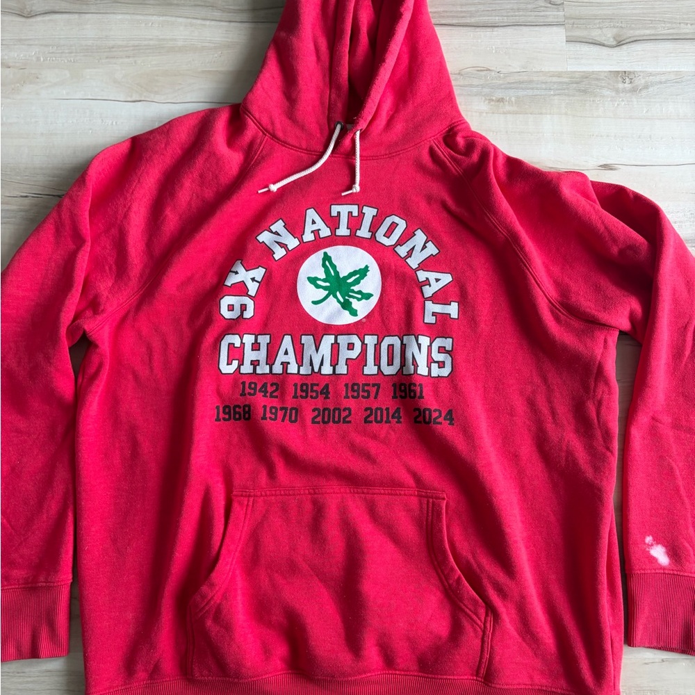 HOMAGE Red Pullover Hoodie with Drawstring Hood